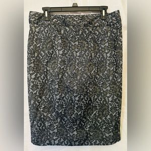 Worthington Woman Black Lace Pencil Skirt,  Size 10